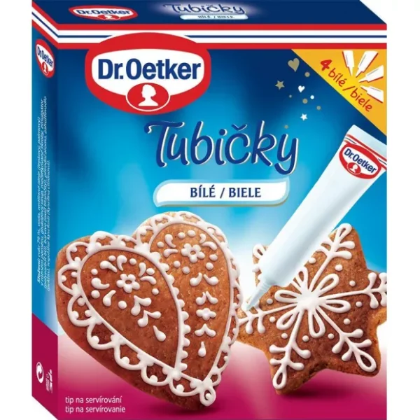 Tubičky na zdobenie - biele