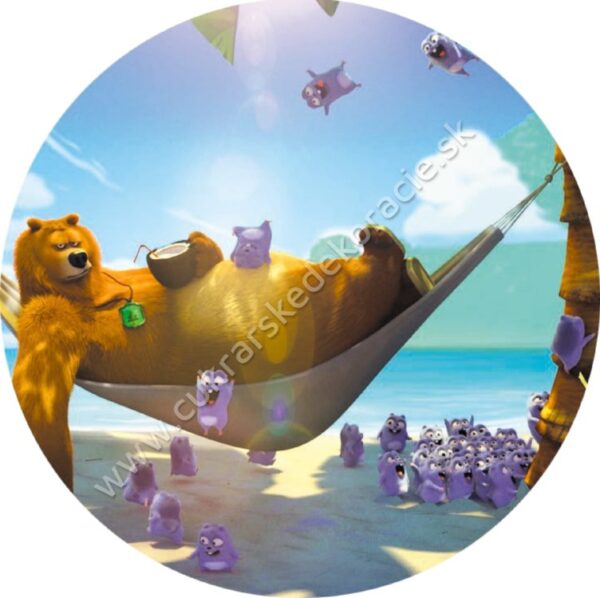 Fondánový obrázok - Grizzly