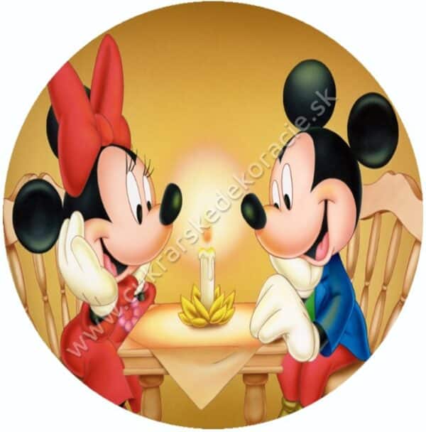 Fondánový obrázok - Micky a Minnie