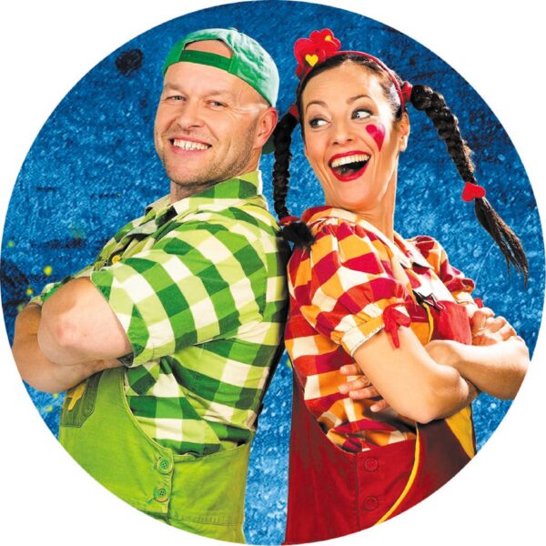 Fondánový obrázok – Smejko a Tanculienka